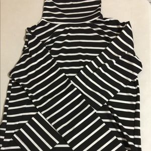 Black and white turtleneck